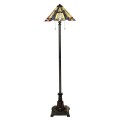 Lampada da terra classica in stile Tiffany paralume colorato Inglenook Promozione