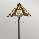 Lampada da terra classica in stile Tiffany paralume colorato Inglenook Vendita