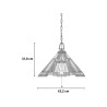 Lampada Tiffany a sospensione paralume vetro colorato 3 luci Inglenook Saldi