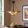 Lampadario classico stile Tiffany 3 luci paralume in vetro Inglenook Vendita