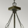 Lampadario classico stile Tiffany 3 luci paralume in vetro Inglenook Sconti