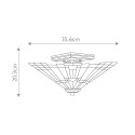Plafoniera soffitto Tiffany lampada classica paralume 2 luci Inglenook Saldi