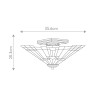 Plafoniera soffitto Tiffany lampada classica paralume 2 luci Inglenook Saldi