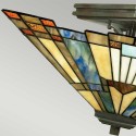 Plafoniera soffitto Tiffany lampada classica paralume 2 luci Inglenook Offerta
