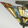 Plafoniera soffitto Tiffany lampada classica paralume 2 luci Inglenook Offerta