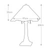 Lampada Tiffany da tavolo 2 luci scrivania ufficio classica Inglenook Sconti