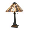 Lampada Tiffany da tavolo 2 luci scrivania ufficio classica Inglenook Promozione