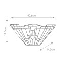 Lampada da parete stile Tiffany applique in vetro 2 luci Inglenook Saldi