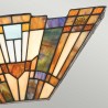 Lampada da parete stile Tiffany applique in vetro 2 luci Inglenook Offerta