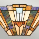 Lampada da parete stile Tiffany applique in vetro 2 luci Inglenook Vendita