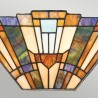 Lampada da parete stile Tiffany applique in vetro 2 luci Inglenook Vendita