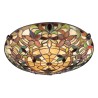 Plafoniera lampada Tiffany da soffitto paralume in vetro colorato Kami Offerta
