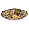 Plafoniera lampada Tiffany da soffitto paralume in vetro colorato Kami Saldi