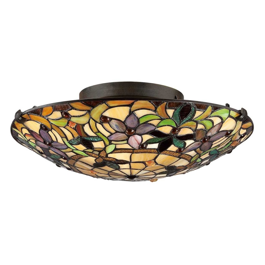 Plafoniera lampada Tiffany da soffitto paralume in vetro colorato Kami Promozione Plafoniera lampada Tiffany da soffitto paralume in vetro colorato Kami Promozione