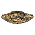 Plafoniera lampada Tiffany da soffitto paralume in vetro colorato Kami Promozione