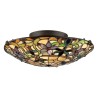 Plafoniera lampada Tiffany da soffitto paralume in vetro colorato Kami Promozione