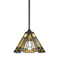 Lampada a sospensione soffitto Tiffany paralume vetro colorato Inglenook Promozione