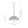 Lampadario stile Tiffany paralume 3 luci classico vetro colorato Kami Sconti