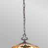 Lampadario stile Tiffany paralume 3 luci classico vetro colorato Kami Offerta