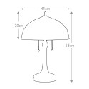 Lampada da tavolo classica stile Tiffany 2 luci scrivania ufficio Kami Sconti