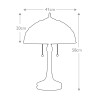Lampada da tavolo classica stile Tiffany 2 luci scrivania ufficio Kami Sconti