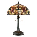 Lampada da tavolo classica stile Tiffany 2 luci scrivania ufficio Kami Promozione