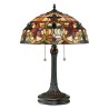 Lampada da tavolo classica stile Tiffany 2 luci scrivania ufficio Kami Promozione