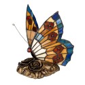 Tischlampe Schreibtisch Tiffany buntes Glas Schmetterling Obutterfly Verkauf