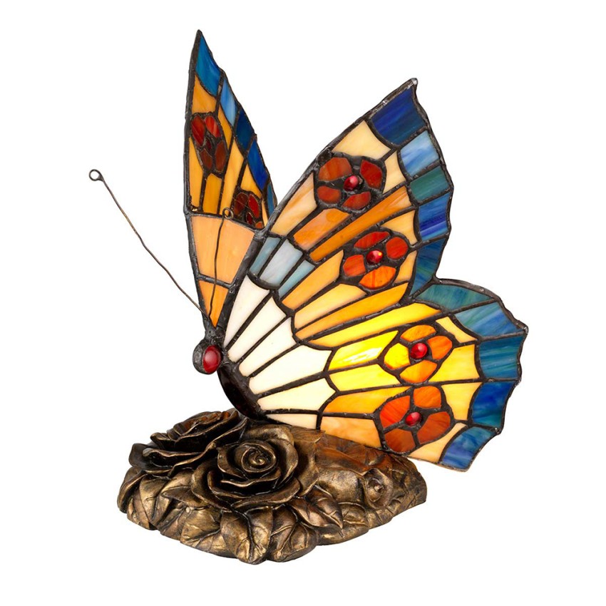 Tischlampe Schreibtisch Tiffany buntes Glas Schmetterling Obutterfly Aktion Tischlampe Schreibtisch Tiffany buntes Glas Schmetterling Obutterfly Aktion