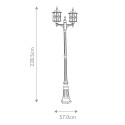Klassische 2-Licht-Gartenlaterne für draußen IP44 Wexford 8 Rabatte