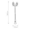 Klassische 2-Licht-Gartenlaterne für draußen IP44 Wexford 8 Rabatte