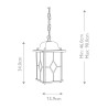 Lampadaire extérieur lanterne de jardin suspendue classique Wexford 9 Réductions