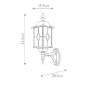 Lampada da esterno parete lanterna classica sensore movimento Wexford 1 Modello