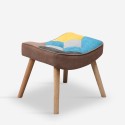 Set Sessel Patchwork + Fußhocker skandinavischen Stils Chapty Plus Modell