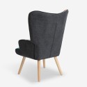 Set Sessel Patchwork + Fußhocker skandinavischen Stils Chapty Plus Preis