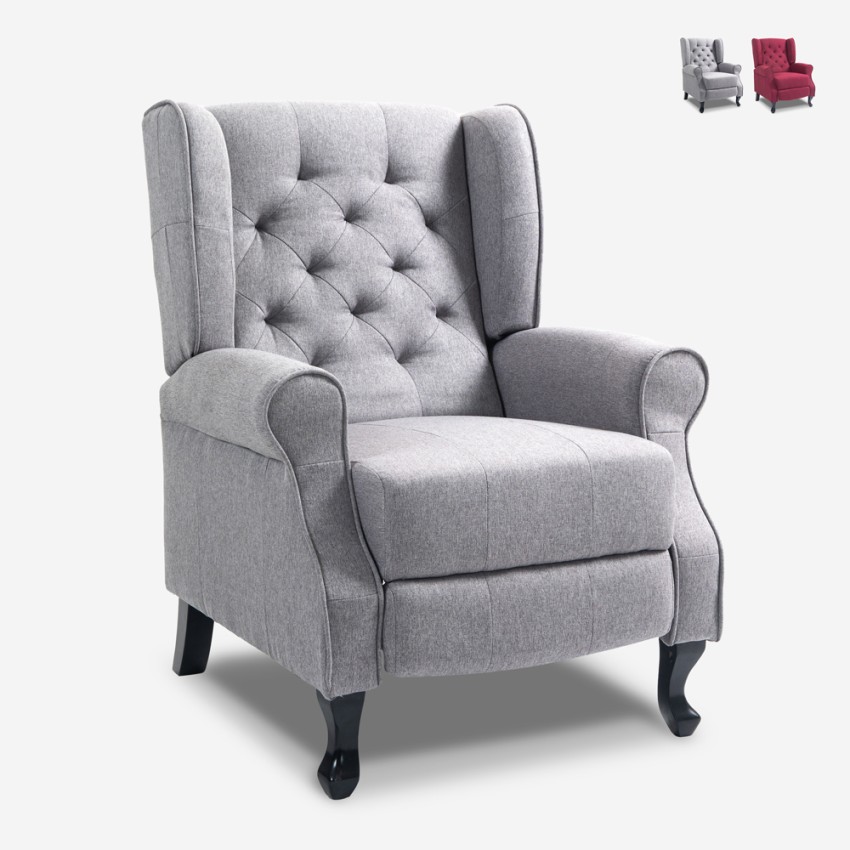 Fauteuil relax bergère inclinable moderne en tissu Ethron Class Vente Fauteuil relax bergère inclinable moderne en tissu Ethron Class Vente