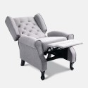 Fauteuil relax bergère inclinable moderne en tissu Ethron Class 