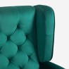 Verstellbarer Wohnzimmer-Samtstoff-Bergère-Sessel Ethron Lux Maße
