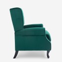 Verstellbarer Wohnzimmer-Samtstoff-Bergère-Sessel Ethron Lux Katalog