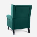 Verstellbarer Wohnzimmer-Samtstoff-Bergère-Sessel Ethron Lux Eigenschaften
