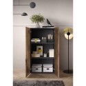 Armadio multiuso soggiorno ufficio 2 ante 2 scaffali 63x35x114cm Liara Caratteristiche