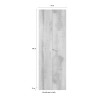Armadio ufficio soggiorno moderno 2 ante 3 scaffali 63x35x184cm Monts 