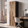 Armadio ufficio soggiorno moderno 2 ante 3 scaffali 63x35x184cm Monts Saldi