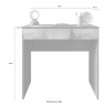 Scrivania salvaspazio 78x50x76cm ufficio cameretta con cassetto Kirk Costo