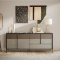 Credenza soggiorno moderna legno 4 ante 1 cassetto 206x40x86cm Adhele Offerta