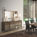 Credenza soggiorno moderna legno 4 ante 1 cassetto 206x40x86cm Adhele Modello