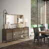 Credenza soggiorno moderna legno 4 ante 1 cassetto 206x40x86cm Adhele Modello