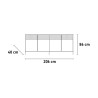 Madia credenza moderna soggiorno cucina 4 ante 206x40x86cm Solna Costo
