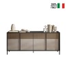Madia credenza moderna soggiorno cucina 4 ante 206x40x86cm Solna Sconti