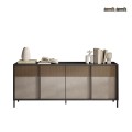 Madia credenza moderna soggiorno cucina 4 ante 206x40x86cm Solna Promozione